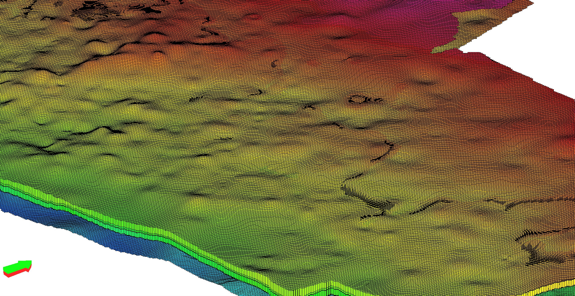 Compositional reservoir simulation model depth as grid property
